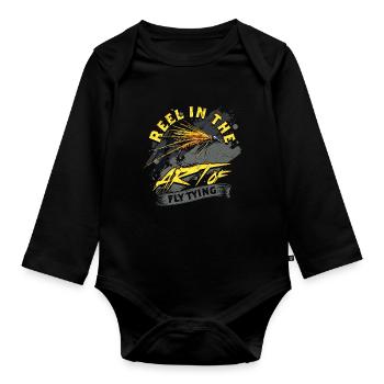 Fliegenfischen Reel In The Art Of Fly Tying - Baby Bio-Langarm-Body - Schwarz - Vorne