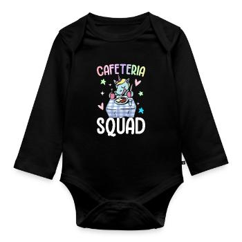 Cafeteria Squad Cafeteria Crew Lunch Lady Grafik - Baby Bio-Langarm-Body - Schwarz - Vorne