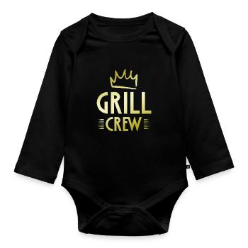 Grill Crew - Organic Longsleeve Baby Bodysuit - black - Front