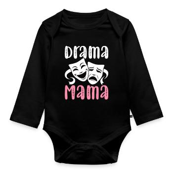 Drame Maman Artiste de théâtre Théâtre - Body Bébé bio manches longues - noir - Devant
