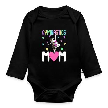 Gymnastique Maman Femmes Gymnastique Cartwheel Turner - Body Bébé bio manches longues - noir - Devant