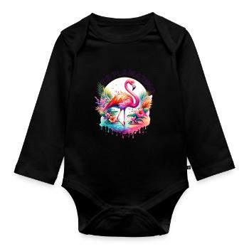 Kölle Alaaf Be Flamazing Tropical Vibes - Organic Longsleeve Baby Bodysuit - black - Front