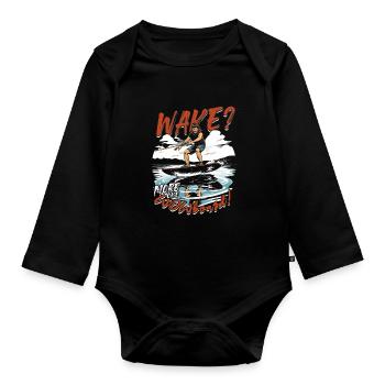 Wakeboard Wakeboard Wakeboard ? Plus comme Wowboard - Body Bébé bio manches longues - noir - Devant