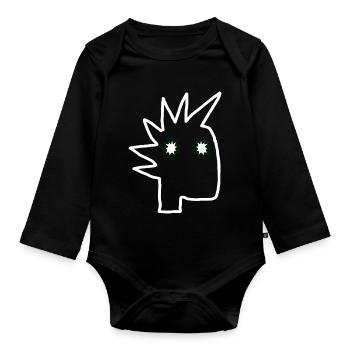 Punk Rock Pogo Anarchie Punks Punk Rocker Punk - Body Bébé bio manches longues - noir - Devant