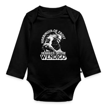 Wendigo Kryptide Cryptid - Baby Bio-Langarm-Body - Schwarz - Vorne