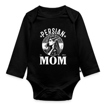 Persian Mom – Eine starke Frau aus dem Iran - Baby Bio-Langarm-Body - Schwarz - Vorne