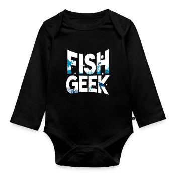 Aquarium Aquatics - Organic Longsleeve Baby Bodysuit - black - Front