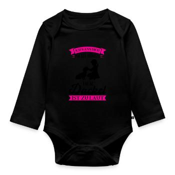 Dackel Hund Dachshund Geschenk - Baby Bio-Langarm-Body - Schwarz - Vorne
