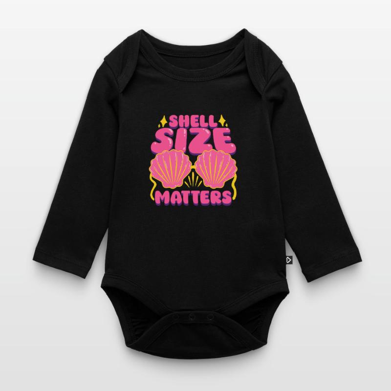 Shell Collector Shells Shell Size Matters Organic Longsleeve Baby Bodysuit