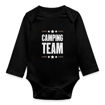 Camping Team - Baby Bio-Langarm-Body - Schwarz - Vorne