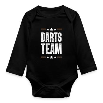 Darts Team - Baby Bio-Langarm-Body - Schwarz - Vorne