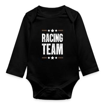 Racing Team - Organic Longsleeve Baby Bodysuit - black - Front