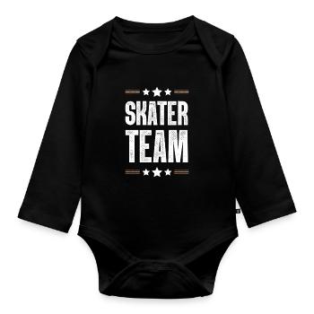 Équipe de patineurs - Body Bébé bio manches longues - noir - Devant