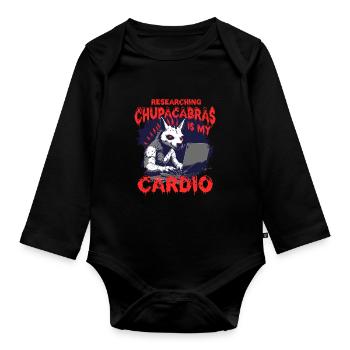 Chupacabra Cryptid Cryptozoology - Organic Longsleeve Baby Bodysuit - black - Front