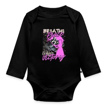Kendo Japanische Kampfsportarten - Baby Bio-Langarm-Body - Schwarz - Vorne