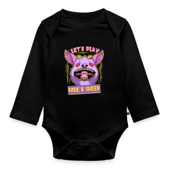 Chupacabra Cryptid Cryptozoology - Organic Longsleeve Baby Bodysuit - black - Front