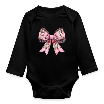 Coquette proue fusée spatiale navette spatiale - Body Bébé bio manches longues - noir - Devant