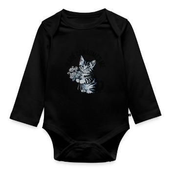 Rage Consumes Me Cat - Baby Bio-Langarm-Body - Schwarz - Vorne