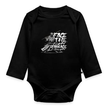 Kendo Japanische Kampfsportarten - Baby Bio-Langarm-Body - Schwarz - Vorne