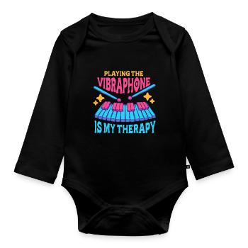 Vibraphon Marimba - Baby Bio-Langarm-Body - Schwarz - Vorne