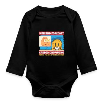 Cardio Drummer Cardio Drumming - Organic Longsleeve Baby Bodysuit - black - Front