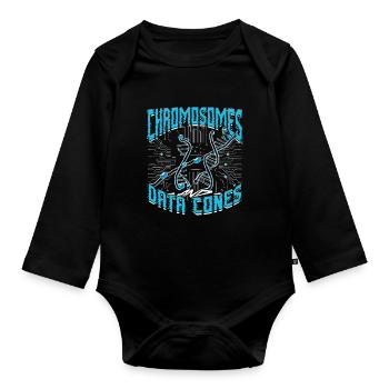 Bioinformatics Analyst Chromosomes And Data Cones - Organic Longsleeve Baby Bodysuit - black - Front