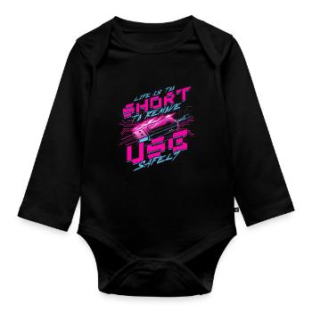 Theoretical Computer Scientist - Organic Longsleeve Baby Bodysuit - black - Front