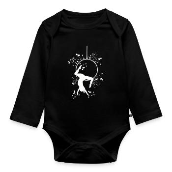 Aerialist Aerial Ring Lyra Air Ring - Organic Longsleeve Baby Bodysuit - black - Front