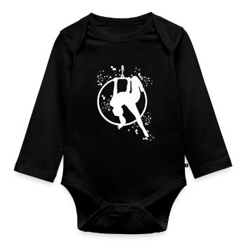 Aerialist Aerial Ring Lyra Air Ring - Organic Longsleeve Baby Bodysuit - black - Front