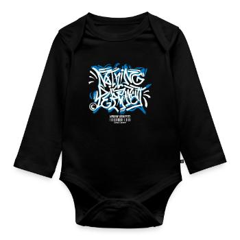 Streetwear Urban Graffiti - Organic Longsleeve Baby Bodysuit - black - Front