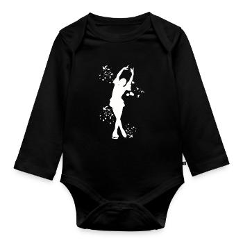 Figure Skating Skating Figure Skating - Organic Longsleeve Baby Bodysuit - black - Front