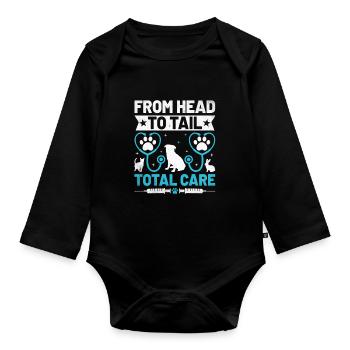 Von Kopf bis Schwanz Total Care Vielseitiges Tier - Baby Bio-Langarm-Body - Schwarz - Vorne