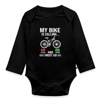 E-Bike EBike E Bike - Body Bébé bio manches longues - noir - Devant