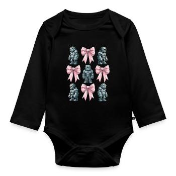 Coquette Arc Golem Folklore Juif Maman - Body Bébé bio manches longues - noir - Devant