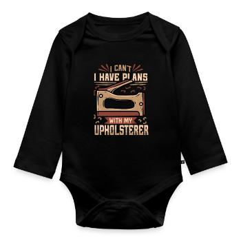 Polsterer Polsterin Polsterei - Baby Bio-Langarm-Body - Schwarz - Vorne