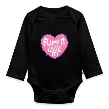 Polsterer Polsterin Fluff It Til You Love It - Baby Bio-Langarm-Body - Schwarz - Vorne