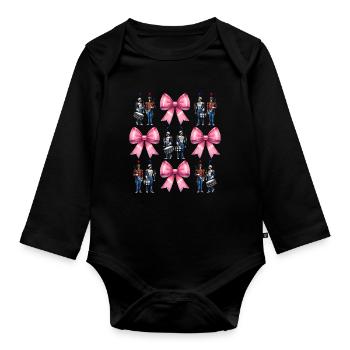 Coquette arc fanfare musicien fille - Body Bébé bio manches longues - noir - Devant