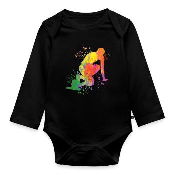 Sprinter Colorsplash Sprintender Sprint - Organic Longsleeve Baby Bodysuit - black - Front