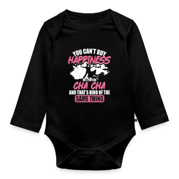 ChaCha Tanz You Can Cha Cha - Baby Bio-Langarm-Body - Schwarz - Vorne
