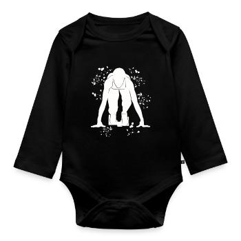 Sprinter Colorsplash Sprintender Sprint - Organic Longsleeve Baby Bodysuit - black - Front