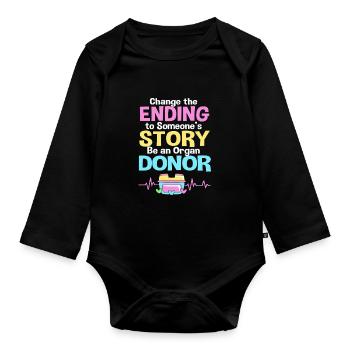Rein Donneur Rein - Body Bébé bio manches longues - noir - Devant