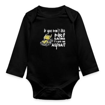 Wenn Du Kein Dirt Racing Magst, Ist Es Dein - Baby Bio-Langarm-Body - Schwarz - Vorne