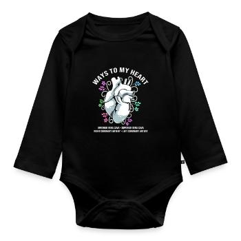 MFA Medizin Mediziner - Baby Bio-Langarm-Body - Schwarz - Vorne