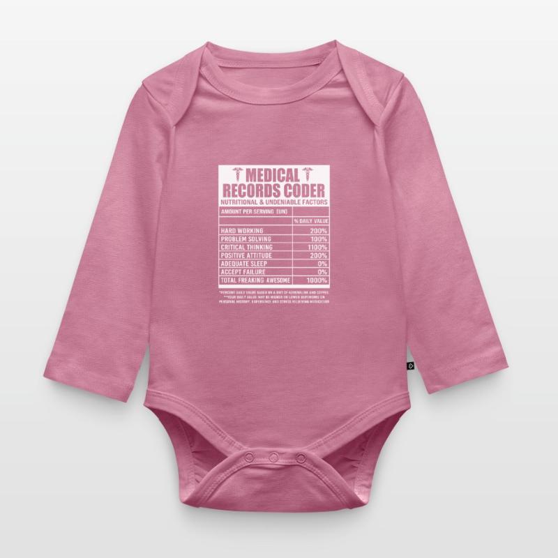 Medizin Programmierer Medizinischer Coder Baby Bio-Langarm-Body