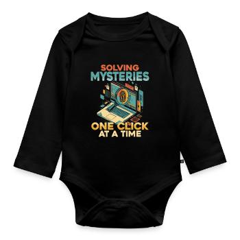 Digital Forensics One Click At A Time - Organic Longsleeve Baby Bodysuit - black - Front