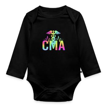 Assistant médical MFA - Body Bébé bio manches longues - noir - Devant
