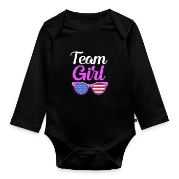 Baby Party Juli Team Girl - Baby Bio-Langarm-Body - Schwarz - Vorne