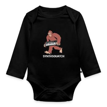 Djing Label Clavier DJ - Body Bébé bio manches longues - noir - Devant