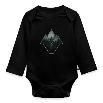 Wald Natur Liebhaber - Baby Bio-Langarm-Body - Schwarz - Vorne