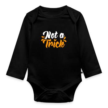 Sexe Révélation Halloween Papa en devenir - Body Bébé bio manches longues - noir - Devant